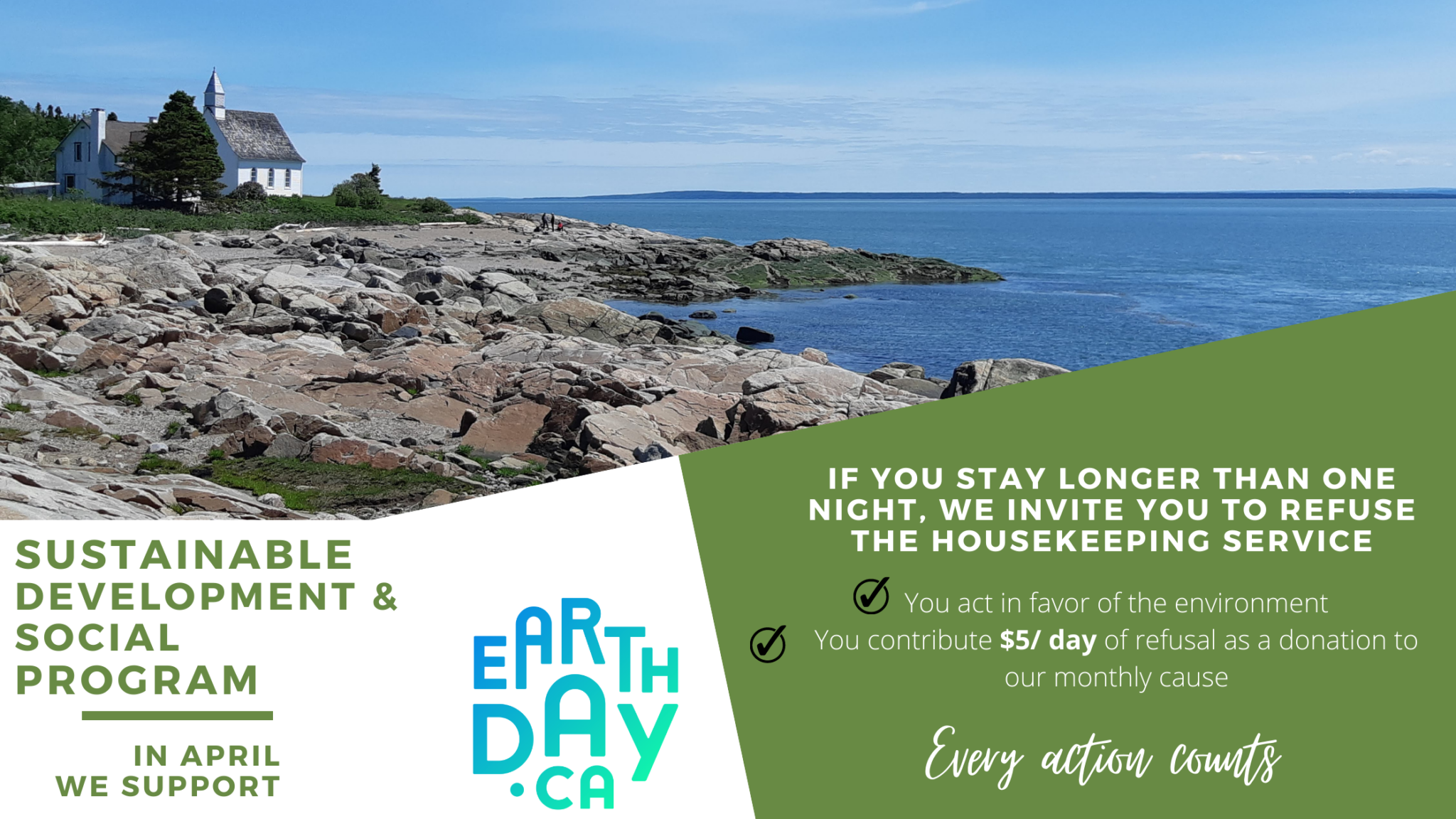 IN APRIL WE SUPPORT EARTH DAY CANADA - Le Saint-Sulpice Hotel Montreal